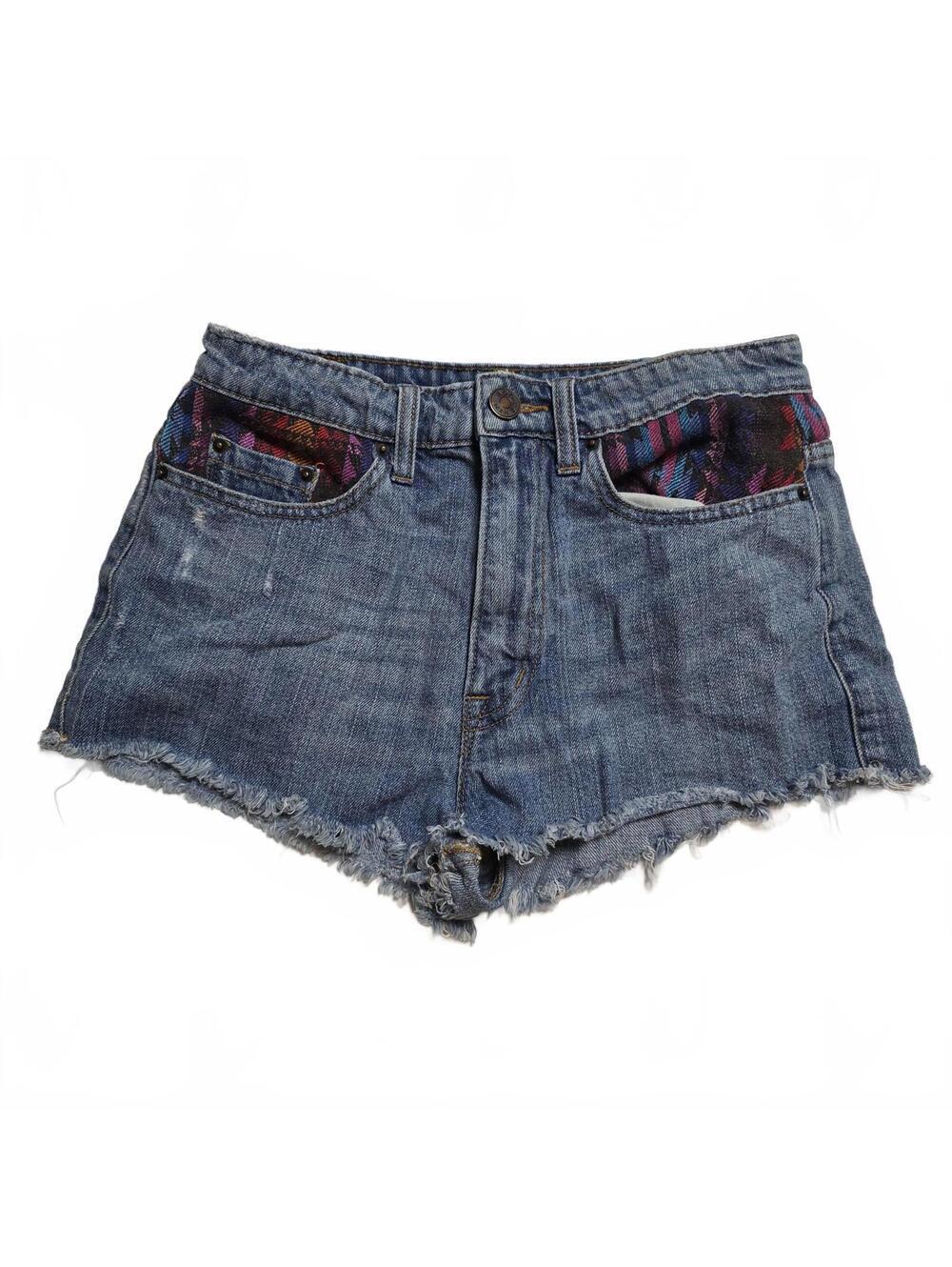 BDG Denim Shorts with Colorful Tribal Pattern Accents 27w